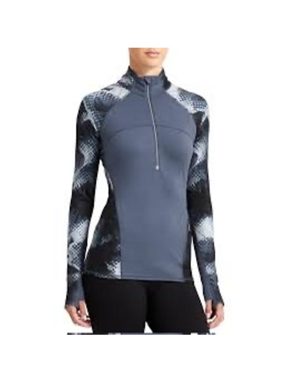 Athleta Running Wild Half Zip 2.0 Pullover Electro Running Knit LS Top, S